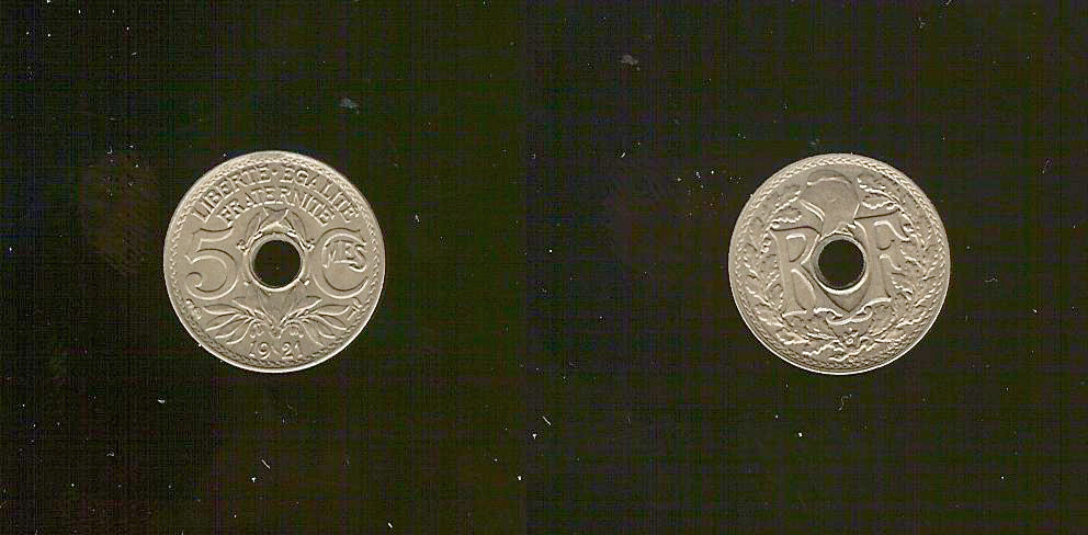 5 centimes Lindauer, petit module 1921 Paris SPL